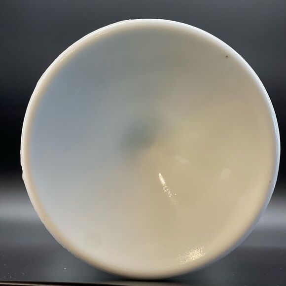 Vintage Indiana Glass Milk Glass Harvest Grape Pedestal Vase 9" White Embossed - Picture 5 of 6